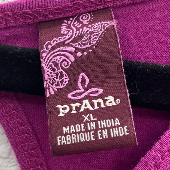 Prana Purple Fuchsia Cut Out Back V Neck Long Sleeve Lightweight Tunic Shirt Top - Picture 2 of 9